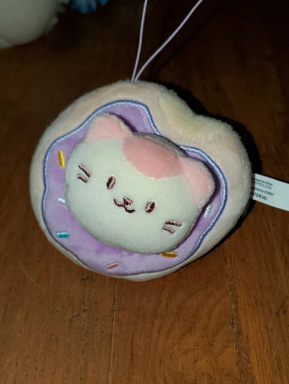 Anirollz Squishy Kitty Cat Donut Plush Keychain